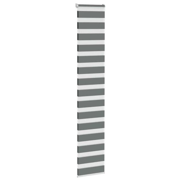 Zebra Jalousie Dunkelgrau 45x230cm Stoffbreite 40,9cm Polyester