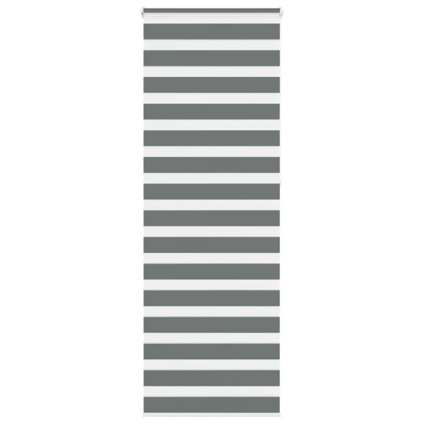 ARDEBO.de - Zebra Jalousie Dunkelgrau 80x230cm Stoffbreite 75,9cm Polyester