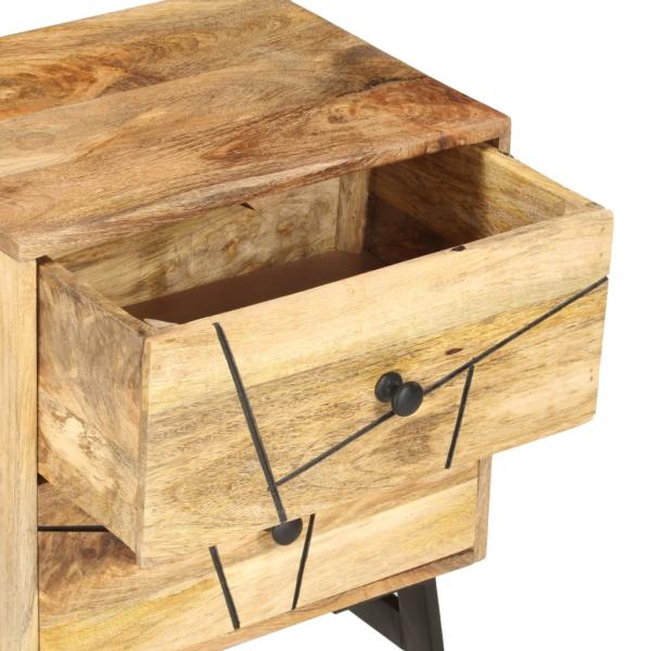 Nachttisch 40x30x50 cm Massivholz Mango