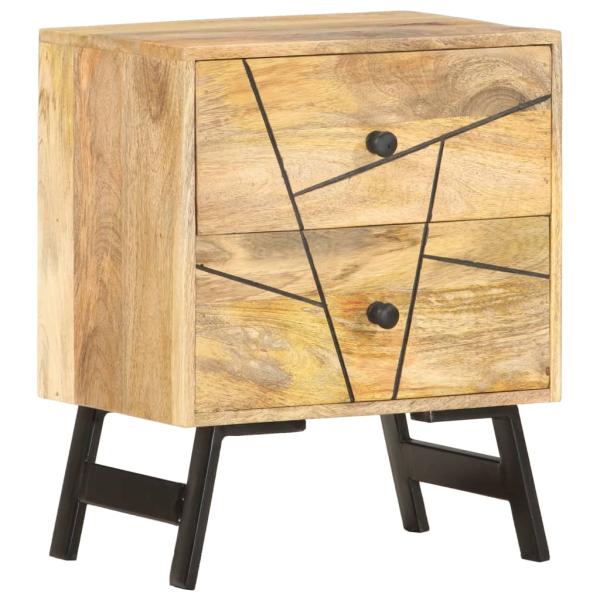 Nachttisch 40x30x50 cm Massivholz Mango