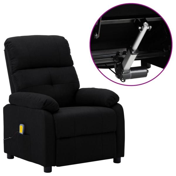 Massagesessel Elektrisch Schwarz Stoff