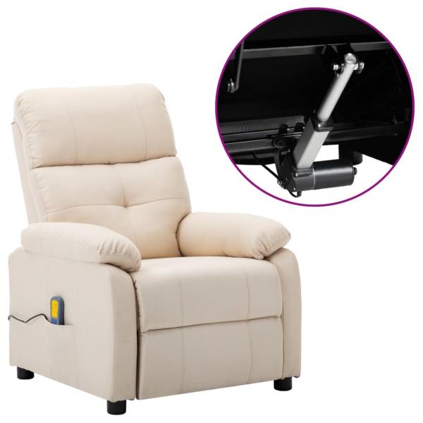 Massagesessel Elektrisch Creme Stoff