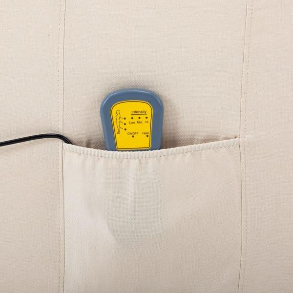 Massagesessel Elektrisch Creme Stoff