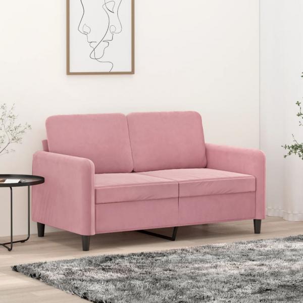 ARDEBO.de - 2-Sitzer-Sofa Rosa 120 cm Samt