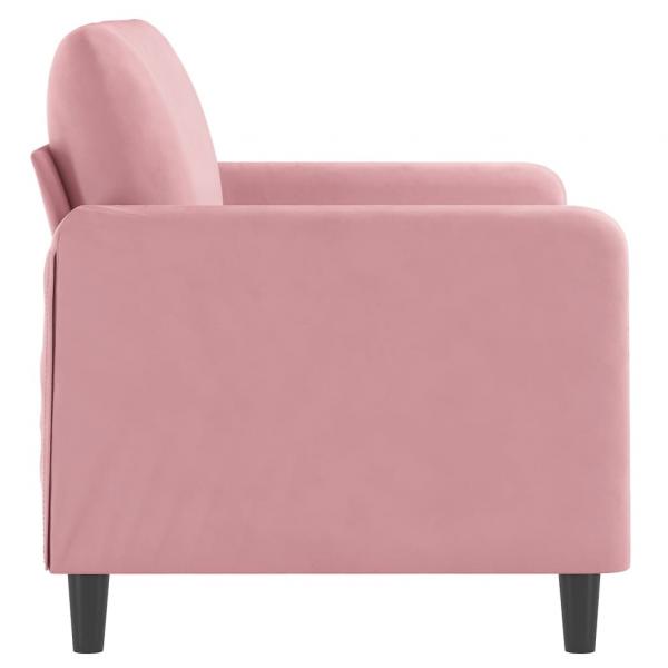 2-Sitzer-Sofa Rosa 120 cm Samt