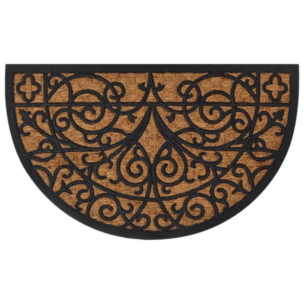 ARDEBO.de - Fußmatte Halbrund 45x75 cm Gummi und Kokosfaser