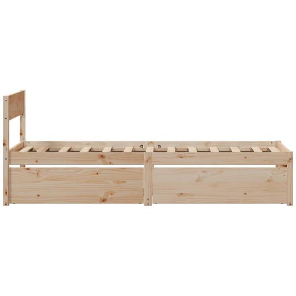 Massivholzbett ohne Matratze 100x200 cm Kiefernholz