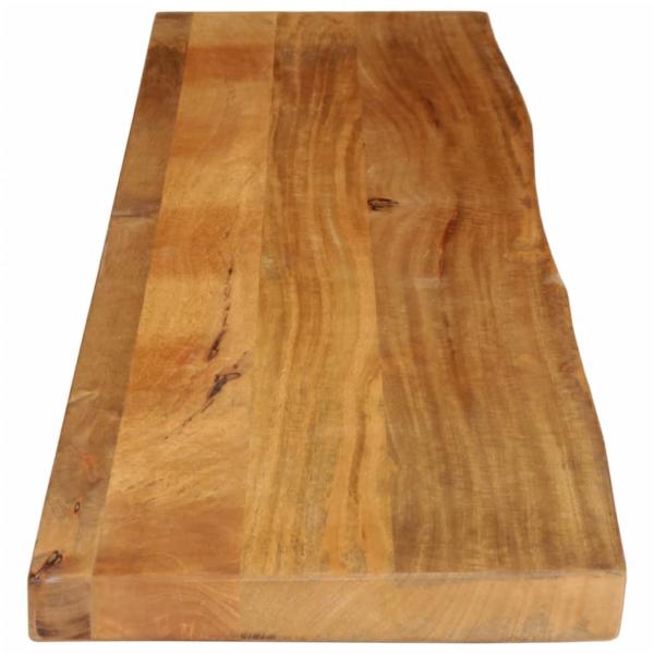 Tischplatte mit Baumkante 140x20x2,5 cm Massivholz Mango