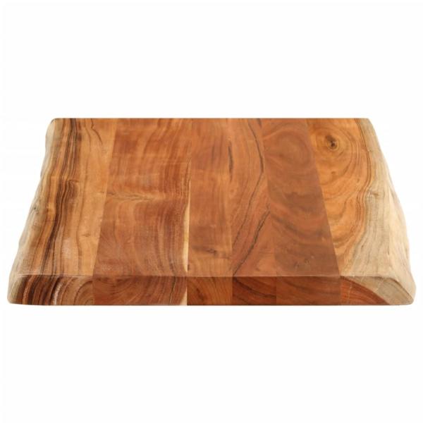 Tischplatte 90x60x2,5 cm Rechteckig Massivholz Akazie Baumkante