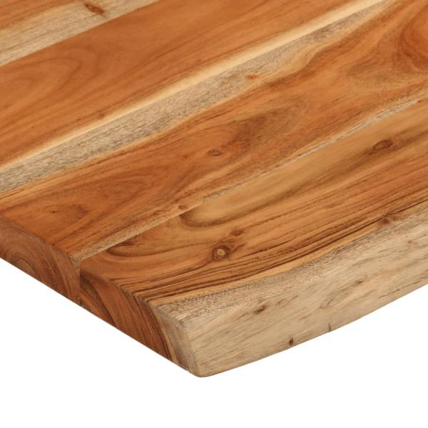 Tischplatte 90x60x2,5 cm Rechteckig Massivholz Akazie Baumkante