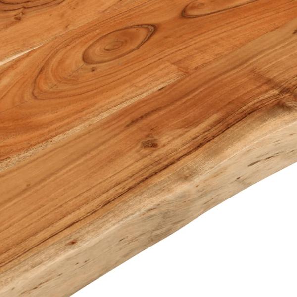 Tischplatte 90x60x2,5 cm Rechteckig Massivholz Akazie Baumkante