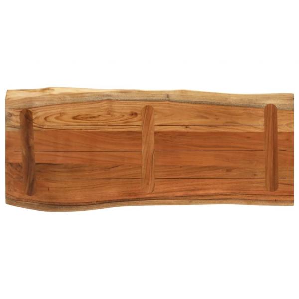 Tischplatte 90x40x3,8 cm Rechteckig Massivholz Akazie Baumkante