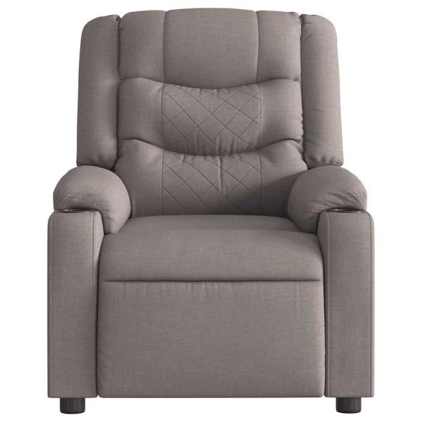 Massagesessel Taupe Stoff