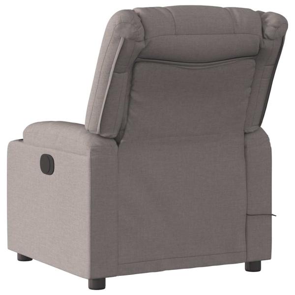 Massagesessel Taupe Stoff