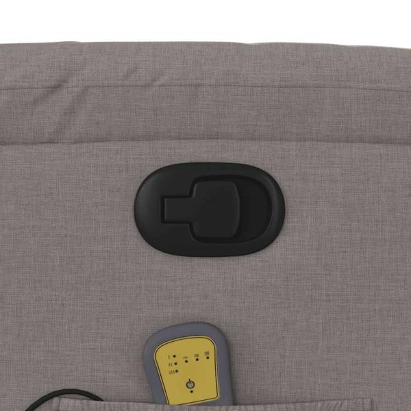 Massagesessel Taupe Stoff