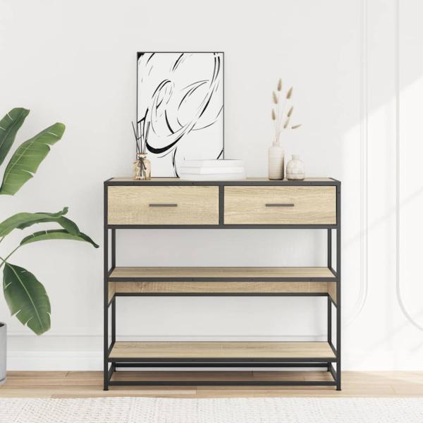 Konsolentisch Sonoma-Eiche 90x35x80 cm Holzwerkstoff