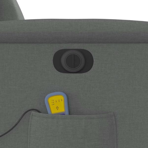 Massagesessel Elektrisch Dunkelgrau Stoff