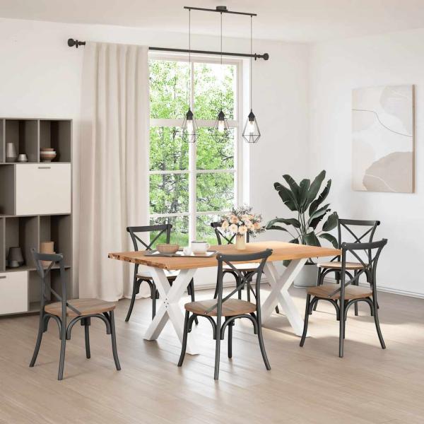Esstisch Hellbraun 180x100x74 cm Massivholz Eiche Rechteckig