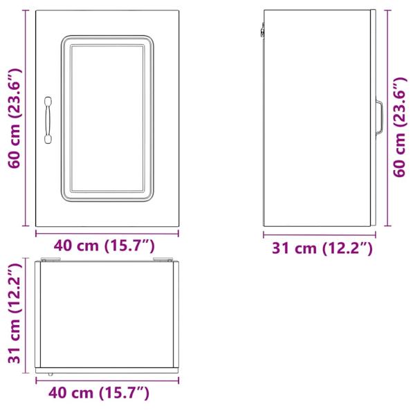 Küchen-Hängeschrank Kalmar Braun Eichen-Optik Holzwerkstoff