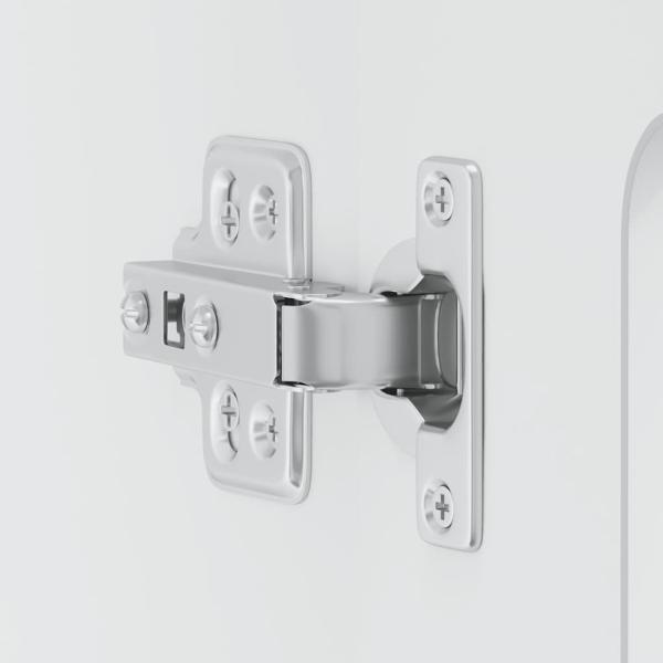 Küchen-Hängeschrank mit Glastür Kalmar Weiß Holzwerkstoff