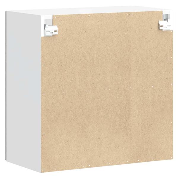 Küchen-Hängeschrank mit Glastür Grau Sonoma Holzwerkstoff