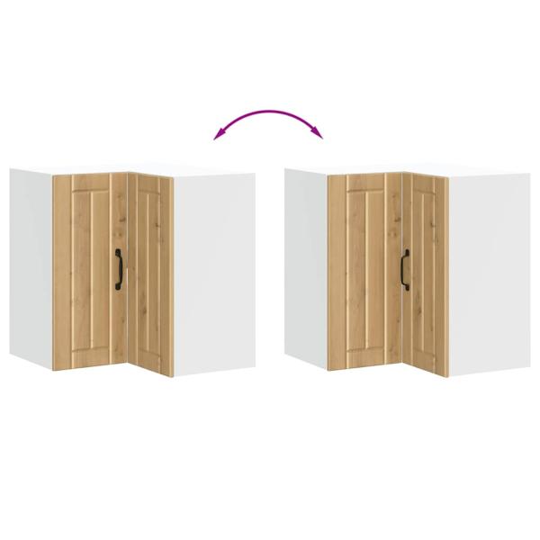 Küchen-Eckhängeschrank Lucca Artisan-Eiche Holzwerkstoff