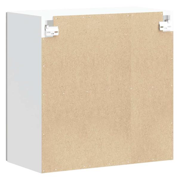 Küchen-Hängeschrank mit Glastür Hochglanz-Weiß Holzwerkstoff