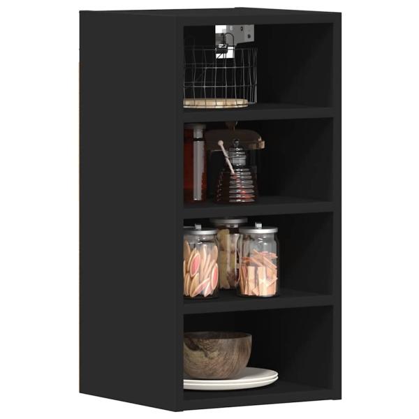 ARDEBO.de - Hängeschrank Schwarz 30x29,5x60 cm Holzwerkstoff