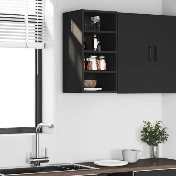Hängeschrank Schwarz 30x29,5x60 cm Holzwerkstoff