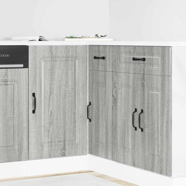 ARDEBO.de - Küchenunterschrank Kalmar Grau Sonoma Holzwerkstoff