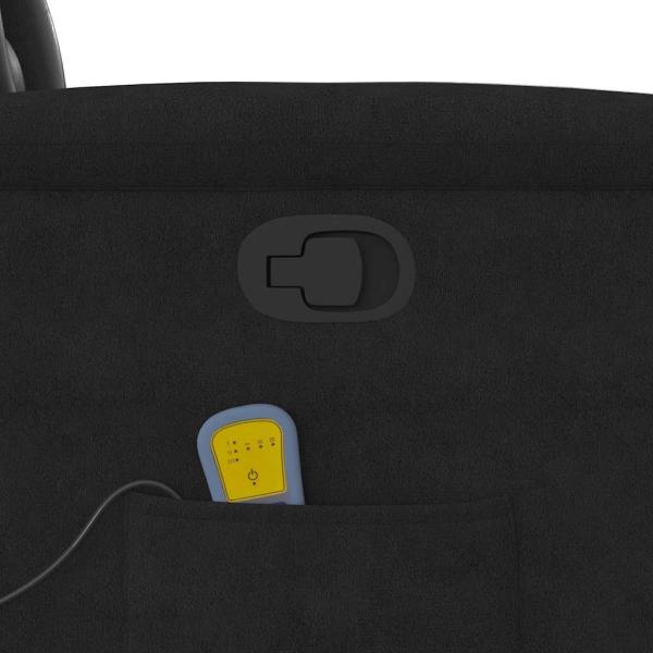 Massagesessel mit Aufstehhilfe Schwarz Mikrofasergewebe