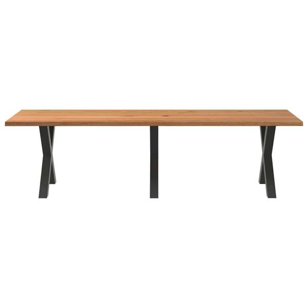 Esstisch Hellbraun 280x100x74 cm Massivholz Eiche Rechteckig