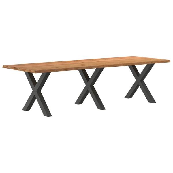 Esstisch Hellbraun 280x100x74 cm Massivholz Eiche Rechteckig