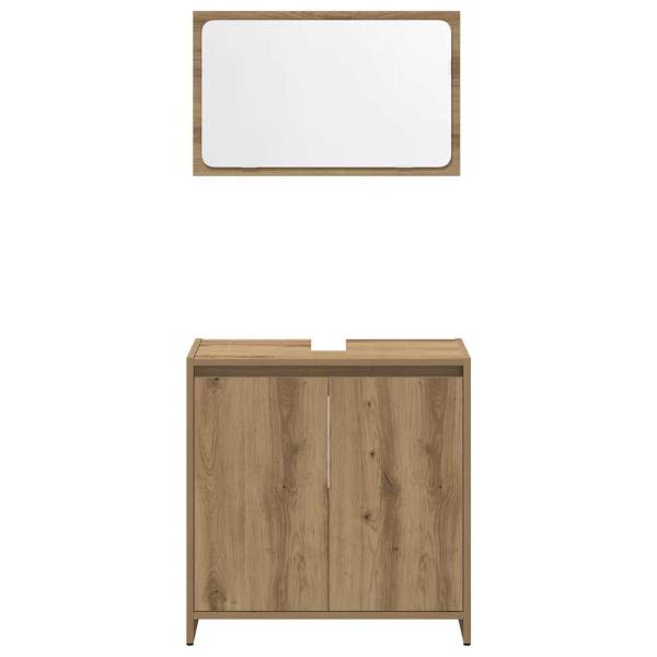 4-tlg. Badmöbel-Set Artisan-Eiche Holzwerkstoff