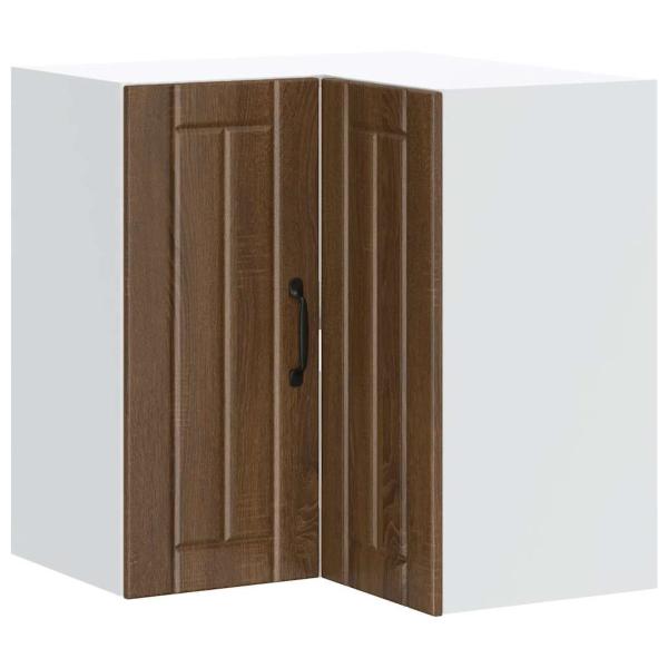 Küchen-Eckhängeschrank Lucca Braun Eichen-Optik Holzwerkstoff