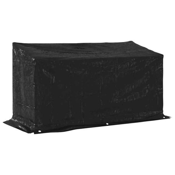 ARDEBO.de - Brennholzregal mit Regenschutz 200,5x80,5x110,5 cm