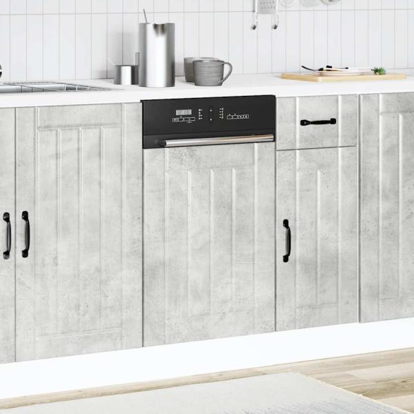 ARDEBO.de - Geschirrspülerblende Lucca Betongrau Holzwerkstoff