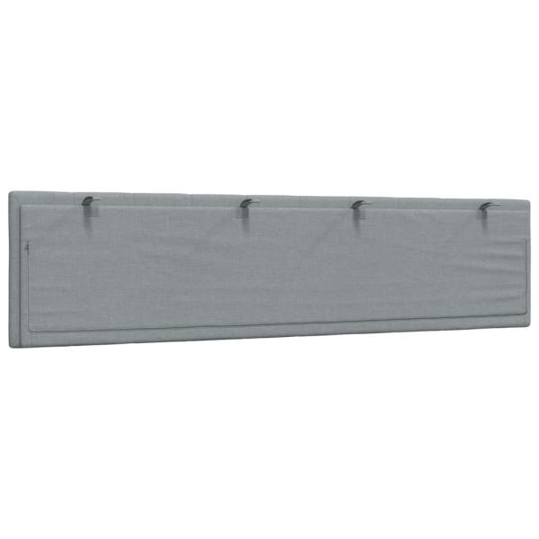 Kopfteil-Kissen Hellgrau 200 cm Stoff