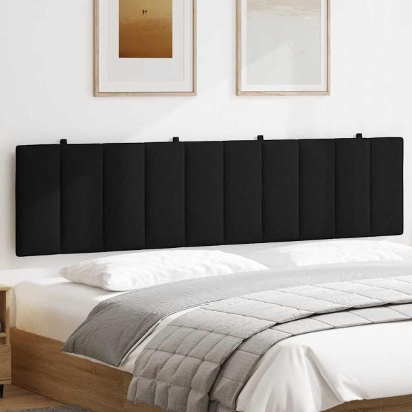 Kopfteil-Kissen Schwarz 200 cm Stoff