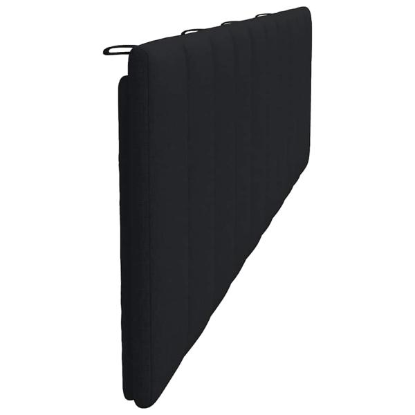 Kopfteil-Kissen Schwarz 200 cm Stoff