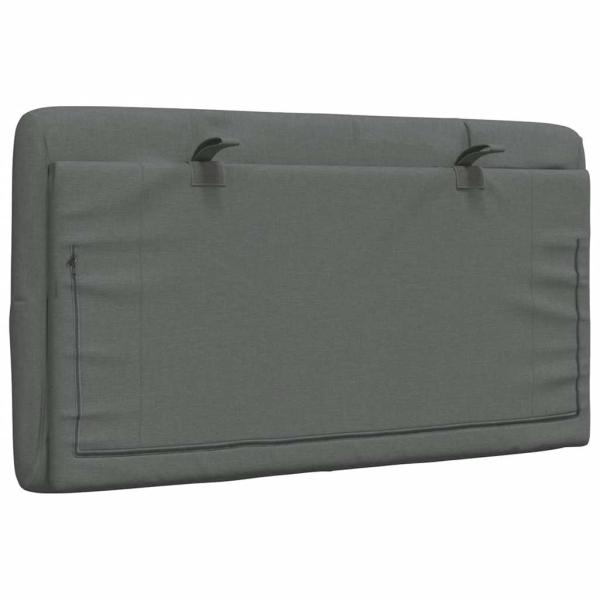 Kopfteil-Kissen Dunkelgrau 80 cm Stoff