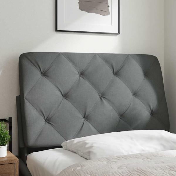 Kopfteil-Kissen Dunkelgrau 90 cm Stoff