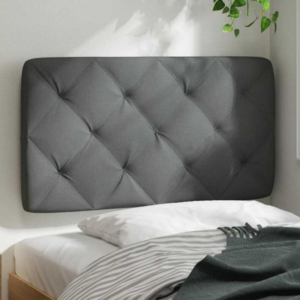 Kopfteil-Kissen Dunkelgrau 90 cm Stoff