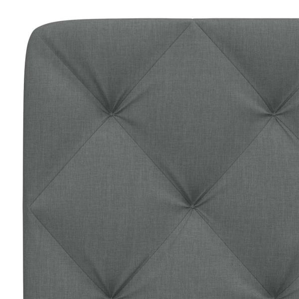 Kopfteil-Kissen Dunkelgrau 90 cm Stoff