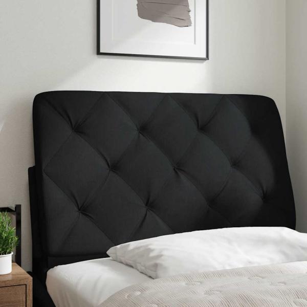 Kopfteil-Kissen Schwarz 90 cm Stoff