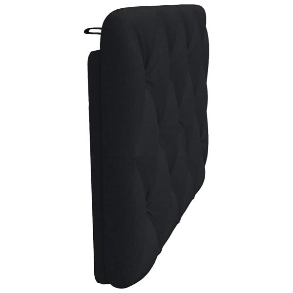 Kopfteil-Kissen Schwarz 90 cm Stoff