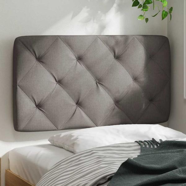 Kopfteil-Kissen Taupe 90 cm Stoff