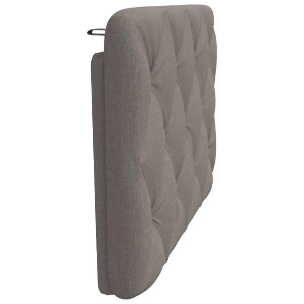 Kopfteil-Kissen Taupe 90 cm Stoff