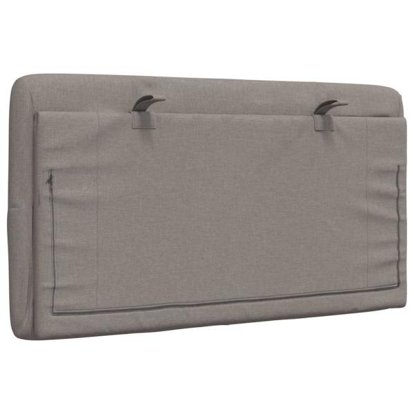 Kopfteil-Kissen Taupe 90 cm Stoff