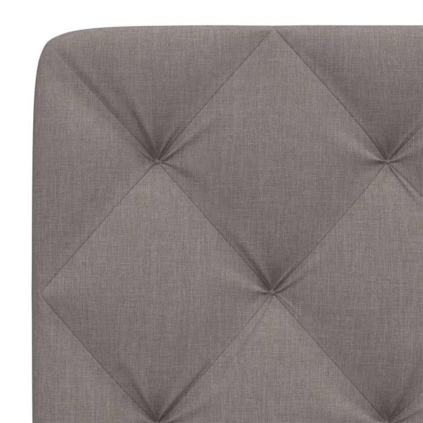 Kopfteil-Kissen Taupe 90 cm Stoff